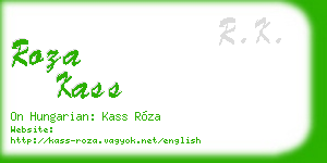 roza kass business card