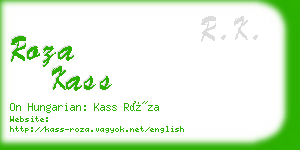 roza kass business card